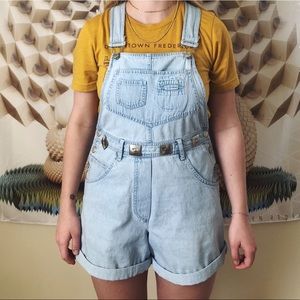 Vintage Jean Short Overalls